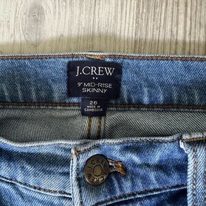J. Crew Blue Denim Jeans skinny mid rise
